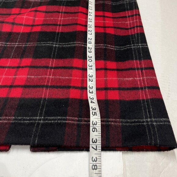 Vintage Y2K Talbots Skirt Womens 10 Red Tartan Plaid Wool Maxi Preppy Holiday - Picture 4 of 8